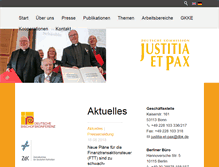 Tablet Screenshot of justitia-et-pax.de